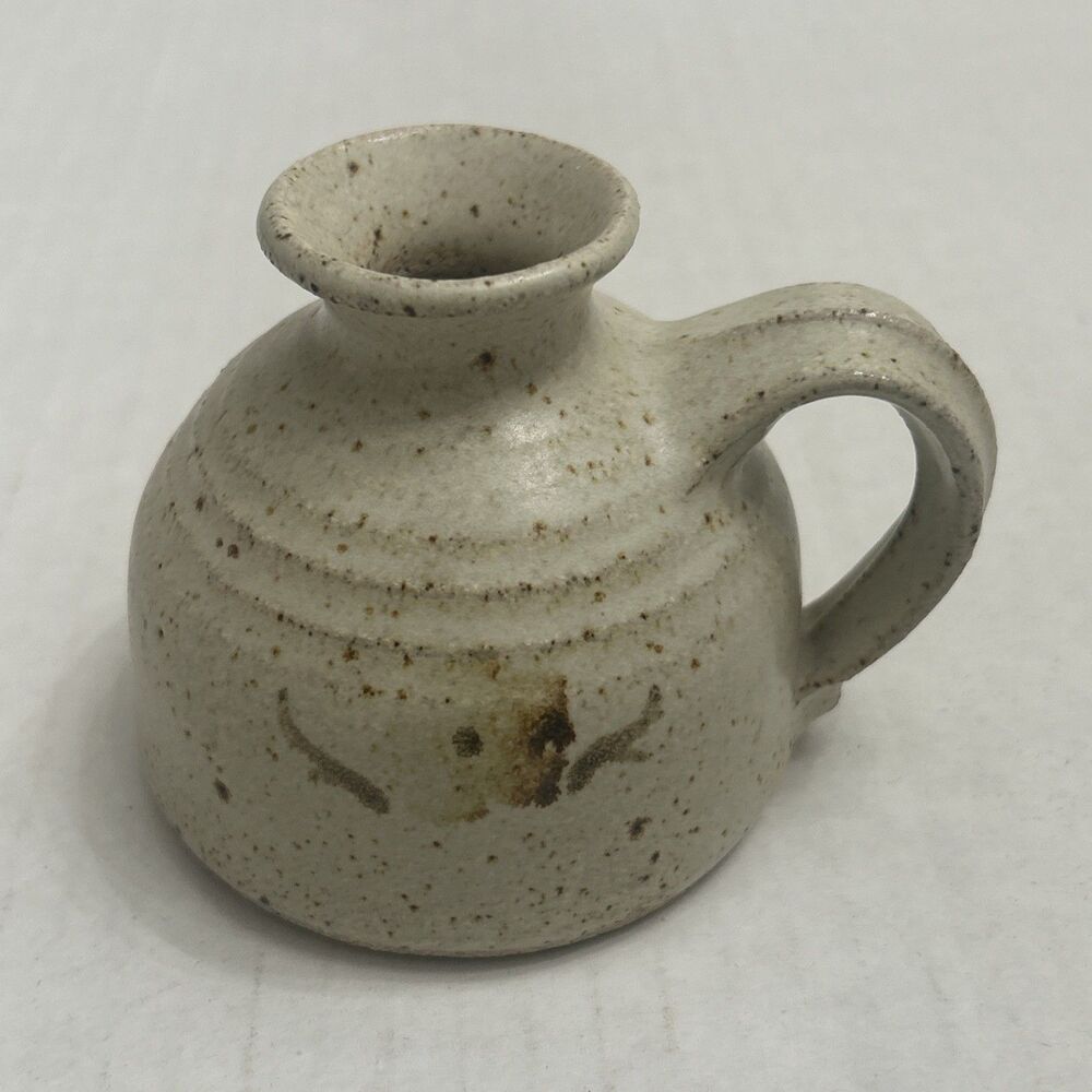 VINTAGE Studio Art STONEWARE Miniature JUG PITCHER 1986